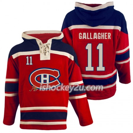 Mænd NHL Montreal Canadiens Brendan Gallagher 11 Rød Sawyer Hooded Sweatshirt